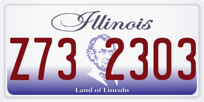 IL license plate Z732303