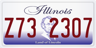 IL license plate Z732307