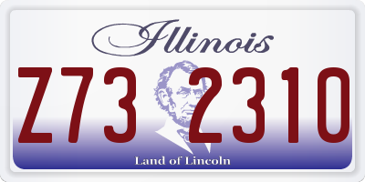 IL license plate Z732310