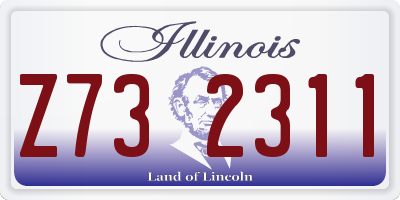 IL license plate Z732311