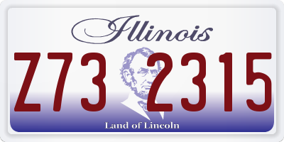IL license plate Z732315