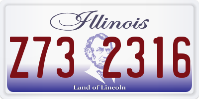 IL license plate Z732316