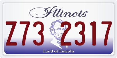 IL license plate Z732317