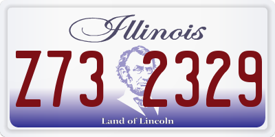 IL license plate Z732329