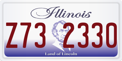 IL license plate Z732330