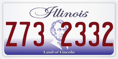 IL license plate Z732332