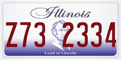 IL license plate Z732334