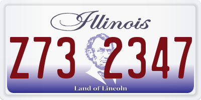 IL license plate Z732347