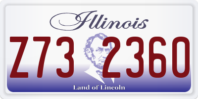 IL license plate Z732360