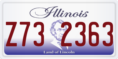 IL license plate Z732363
