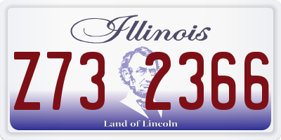IL license plate Z732366