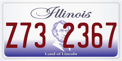 IL license plate Z732367