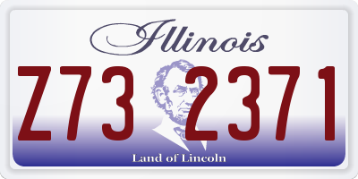 IL license plate Z732371