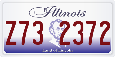 IL license plate Z732372