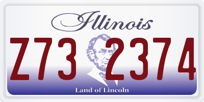 IL license plate Z732374