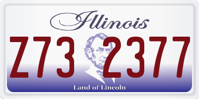 IL license plate Z732377