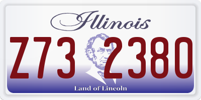 IL license plate Z732380