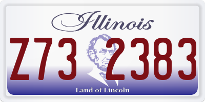 IL license plate Z732383