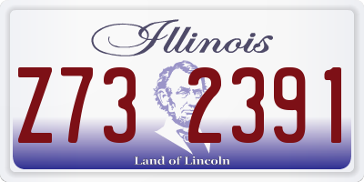 IL license plate Z732391