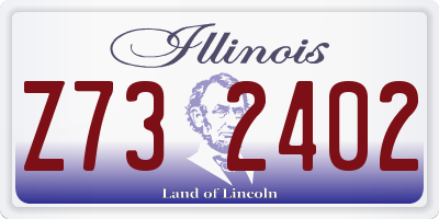IL license plate Z732402