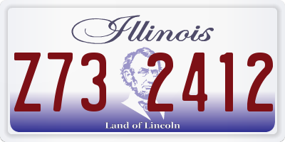 IL license plate Z732412