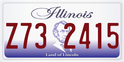 IL license plate Z732415