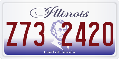 IL license plate Z732420