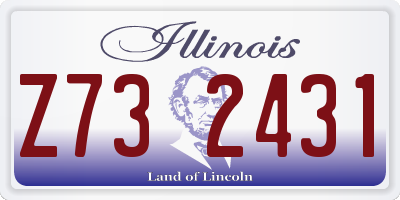 IL license plate Z732431