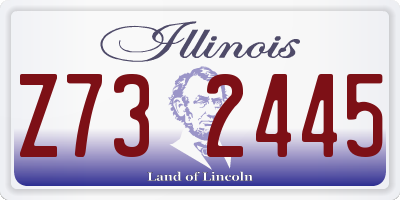 IL license plate Z732445