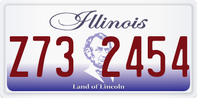 IL license plate Z732454