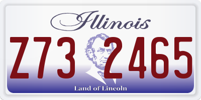 IL license plate Z732465
