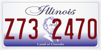 IL license plate Z732470