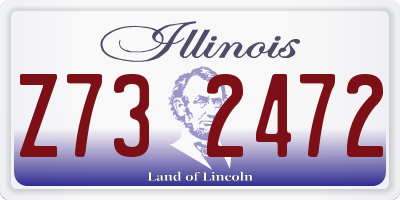 IL license plate Z732472