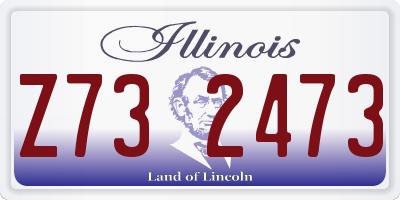 IL license plate Z732473