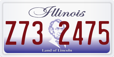 IL license plate Z732475