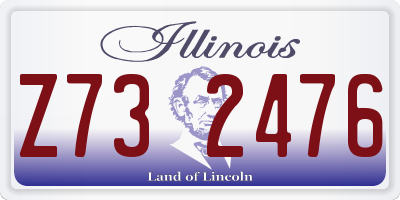 IL license plate Z732476
