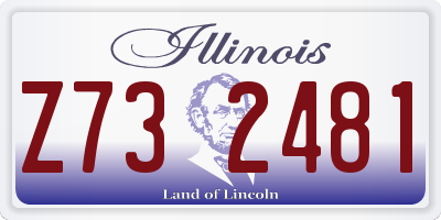 IL license plate Z732481
