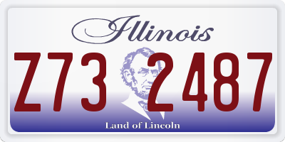 IL license plate Z732487