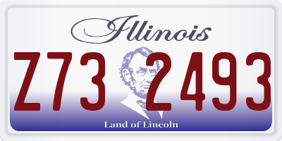IL license plate Z732493