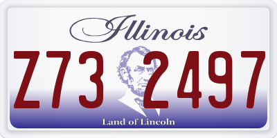 IL license plate Z732497