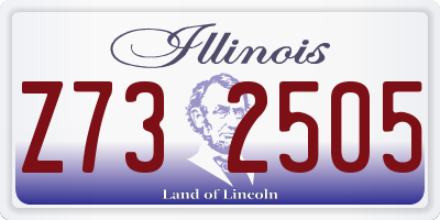 IL license plate Z732505
