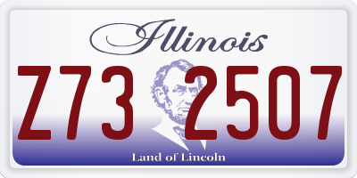 IL license plate Z732507