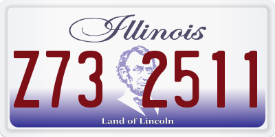 IL license plate Z732511