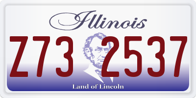 IL license plate Z732537