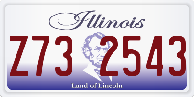 IL license plate Z732543