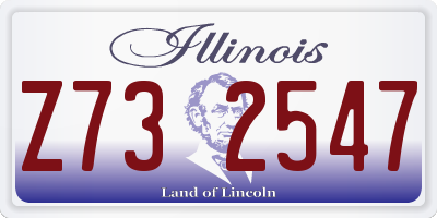 IL license plate Z732547