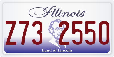 IL license plate Z732550