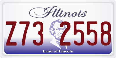 IL license plate Z732558