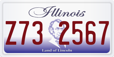 IL license plate Z732567