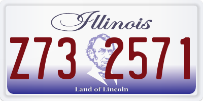 IL license plate Z732571